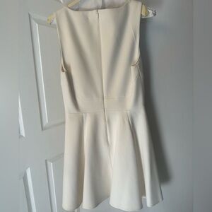 Tibi cream mini dress.